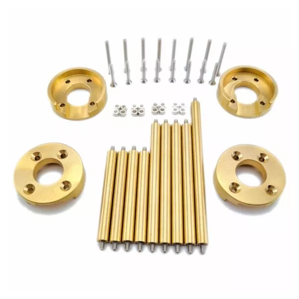 Set of 4 pcs. Brass crawler axle weights and 9 pcs. links for Amewi RCX 10 P